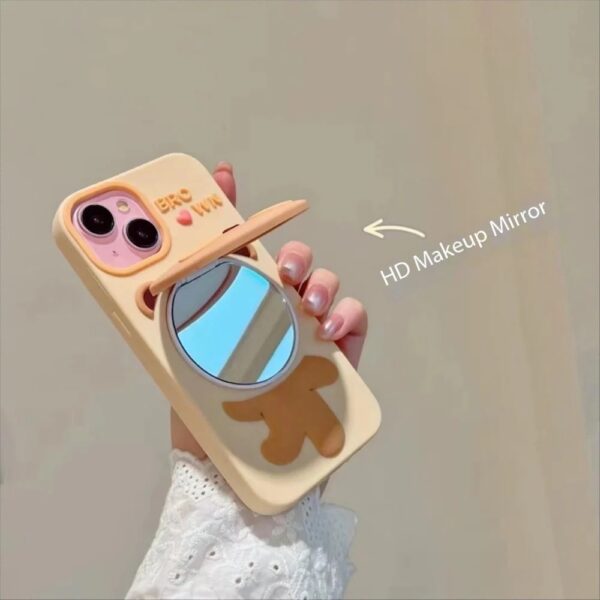 Mirror Bear Silicon Phone Cases For iPhone