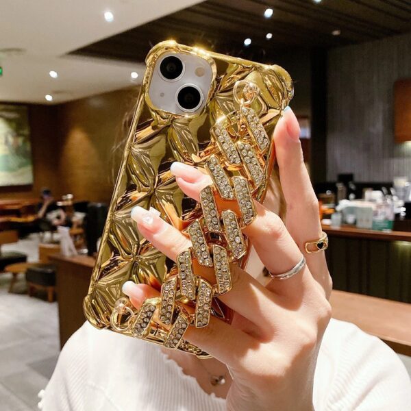 Luxury Plating Metal Bracelet Chain Case for iPhone 11 12 13 14 15 Pro Plus Max - Image 8