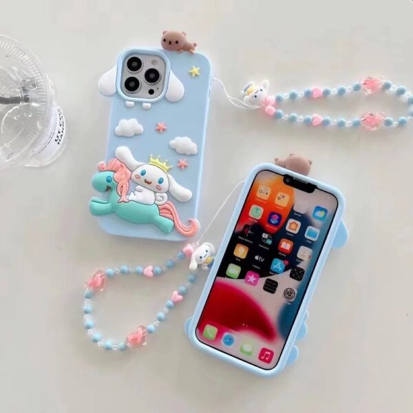 Cute 3D Unicorn Lanyard Silicon Phone Cases For iPhone - Image 6