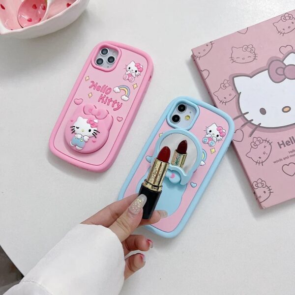 Hello Kitty Mirror Silicon Phone Cases For iPhone - Image 2