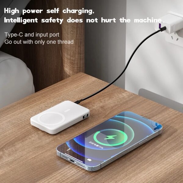 Morden Style 2 In 1 10000mAh Power Bank With Mobile Phone Holder Slim Power Supply With LED Display Fast Charge Power Station - Image 4