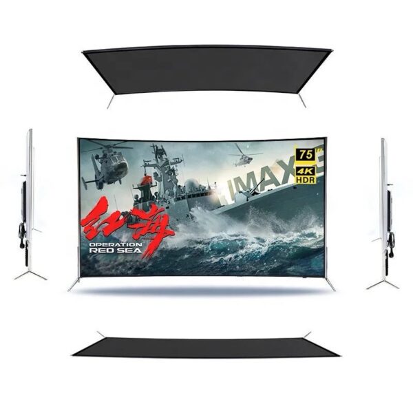 75 inch Smart TV 4K Ultra HD LED Curved Big Screen wifi inteligentes Television - Image 2