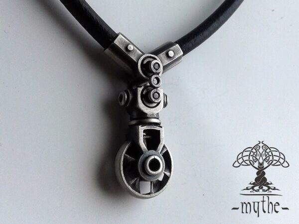 Men's Original Necklace ~Herren Halskette, Oxidized Silver Pendant unique Necklace, designer Necklace, Cyberpunk