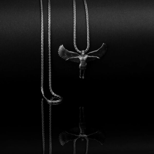 Angel Necklace, Ascending Charm, Spiritual Jewelry, Celestial Design, Heavenly Pendant, Guardian Symbol, Inspirational Gift - Image 2
