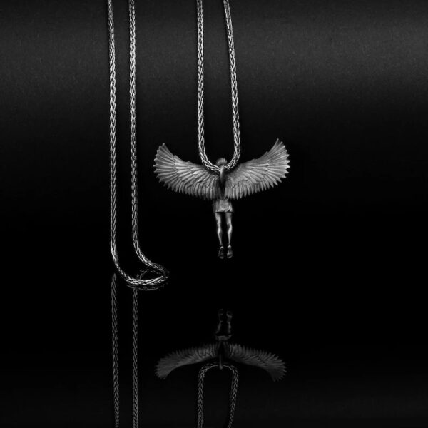 Angel Necklace, Ascending Charm, Spiritual Jewelry, Celestial Design, Heavenly Pendant, Guardian Symbol, Inspirational Gift - Image 3