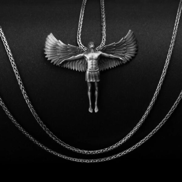Angel Necklace, Ascending Charm, Spiritual Jewelry, Celestial Design, Heavenly Pendant, Guardian Symbol, Inspirational Gift - Image 5