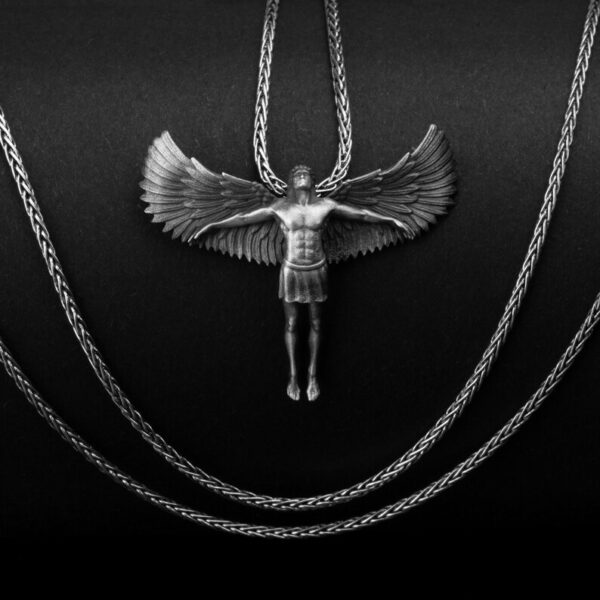 Angel Necklace, Ascending Charm, Spiritual Jewelry, Celestial Design, Heavenly Pendant, Guardian Symbol, Inspirational Gift - Image 6