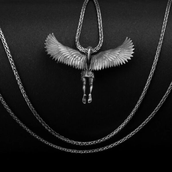 Angel Necklace, Ascending Charm, Spiritual Jewelry, Celestial Design, Heavenly Pendant, Guardian Symbol, Inspirational Gift - Image 7