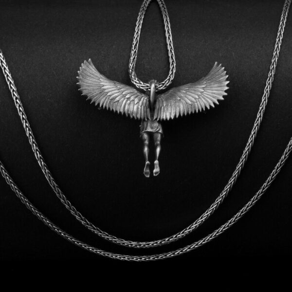 Angel Necklace, Ascending Charm, Spiritual Jewelry, Celestial Design, Heavenly Pendant, Guardian Symbol, Inspirational Gift - Image 8